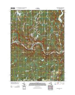 Pond Eddy New York Historical topographic map, 1:24000 scale, 7.5 X 7.5 Minute, Year 2013