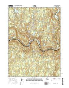 Pond Eddy New York Current topographic map, 1:24000 scale, 7.5 X 7.5 Minute, Year 2016