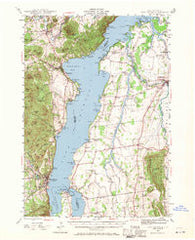 Port Henry Vermont Historical topographic map, 1:62500 scale, 15 X 15 Minute, Year 1945