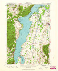 Port Henry Vermont Historical topographic map, 1:62500 scale, 15 X 15 Minute, Year 1945
