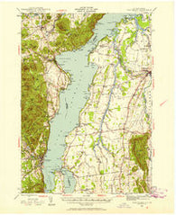 Port Henry Vermont Historical topographic map, 1:62500 scale, 15 X 15 Minute, Year 1945