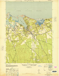 Port Jefferson New York Historical topographic map, 1:24000 scale, 7.5 X 7.5 Minute, Year 1947