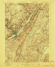 Port Jervis New York Historical topographic map, 1:62500 scale, 15 X 15 Minute, Year 1908