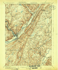 Port Jervis New York Historical topographic map, 1:62500 scale, 15 X 15 Minute, Year 1908