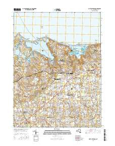 Port Jefferson New York Current topographic map, 1:24000 scale, 7.5 X 7.5 Minute, Year 2016
