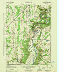 Portageville New York Historical topographic map, 1:31680 scale, 7.5 X 7.5 Minute, Year 1944