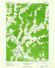 Portville New York Historical topographic map, 1:24000 scale, 7.5 X 7.5 Minute, Year 1961