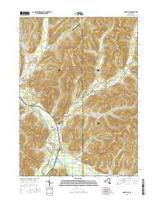 Portville New York Current topographic map, 1:24000 scale, 7.5 X 7.5 Minute, Year 2016