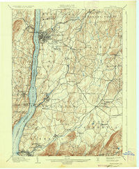 Poughkeepsie New York Historical topographic map, 1:62500 scale, 15 X 15 Minute, Year 1903