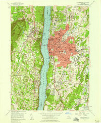 Poughkeepsie New York Historical topographic map, 1:24000 scale, 7.5 X 7.5 Minute, Year 1957