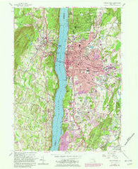 Poughkeepsie New York Historical topographic map, 1:24000 scale, 7.5 X 7.5 Minute, Year 1957