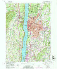 Poughkeepsie New York Historical topographic map, 1:24000 scale, 7.5 X 7.5 Minute, Year 1957