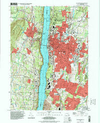 Poughkeepsie New York Historical topographic map, 1:24000 scale, 7.5 X 7.5 Minute, Year 1995