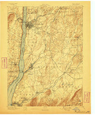 Poughkeepsie New York Historical topographic map, 1:62500 scale, 15 X 15 Minute, Year 1894