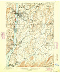 Poughkeepsie New York Historical topographic map, 1:62500 scale, 15 X 15 Minute, Year 1903