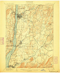 Poughkeepsie New York Historical topographic map, 1:62500 scale, 15 X 15 Minute, Year 1903