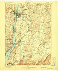 Poughkeepsie New York Historical topographic map, 1:62500 scale, 15 X 15 Minute, Year 1903