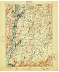 Poughkeepsie New York Historical topographic map, 1:62500 scale, 15 X 15 Minute, Year 1903