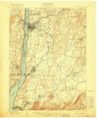 Poughkeepsie New York Historical topographic map, 1:62500 scale, 15 X 15 Minute, Year 1903