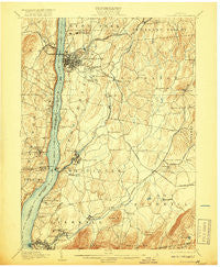 Poughkeepsie New York Historical topographic map, 1:62500 scale, 15 X 15 Minute, Year 1903