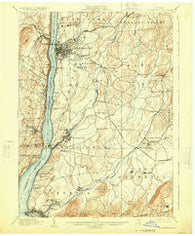 Poughkeepsie New York Historical topographic map, 1:62500 scale, 15 X 15 Minute, Year 1903