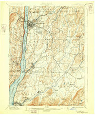 Poughkeepsie New York Historical topographic map, 1:62500 scale, 15 X 15 Minute, Year 1903