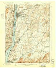 Poughkeepsie New York Historical topographic map, 1:62500 scale, 15 X 15 Minute, Year 1903