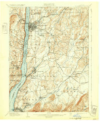 Poughkeepsie New York Historical topographic map, 1:62500 scale, 15 X 15 Minute, Year 1903