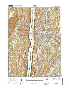 Poughkeepsie New York Current topographic map, 1:24000 scale, 7.5 X 7.5 Minute, Year 2016