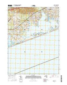 Quogue New York Current topographic map, 1:24000 scale, 7.5 X 7.5 Minute, Year 2016