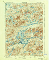 Raquette Lake New York Historical topographic map, 1:62500 scale, 15 X 15 Minute, Year 1903