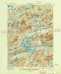 Raquette Lake New York Historical topographic map, 1:62500 scale, 15 X 15 Minute, Year 1903