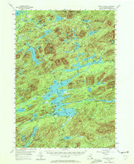 Raquette Lake New York Historical topographic map, 1:62500 scale, 15 X 15 Minute, Year 1954