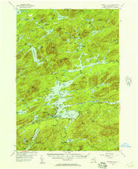 Raquette Lake New York Historical topographic map, 1:62500 scale, 15 X 15 Minute, Year 1954