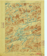 Raquette Lake New York Historical topographic map, 1:62500 scale, 15 X 15 Minute, Year 1903