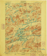 Raquette Lake New York Historical topographic map, 1:62500 scale, 15 X 15 Minute, Year 1903