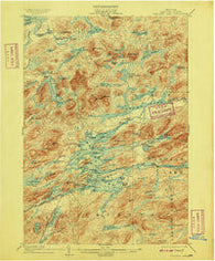 Raquette Lake New York Historical topographic map, 1:62500 scale, 15 X 15 Minute, Year 1903