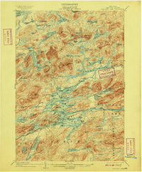 Raquette Lake New York Historical topographic map, 1:62500 scale, 15 X 15 Minute, Year 1903