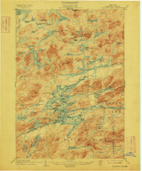Raquette Lake New York Historical topographic map, 1:62500 scale, 15 X 15 Minute, Year 1903