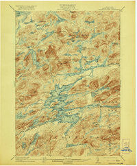 Raquette Lake New York Historical topographic map, 1:62500 scale, 15 X 15 Minute, Year 1903