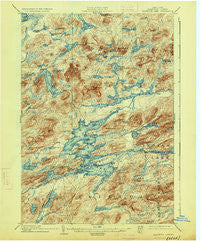 Raquette Lake New York Historical topographic map, 1:62500 scale, 15 X 15 Minute, Year 1903