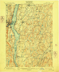 Rhinebeck New York Historical topographic map, 1:62500 scale, 15 X 15 Minute, Year 1898