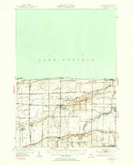 Ridgeway New York Historical topographic map, 1:62500 scale, 15 X 15 Minute, Year 1950