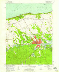 Riverhead New York Historical topographic map, 1:24000 scale, 7.5 X 7.5 Minute, Year 1956