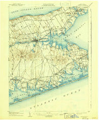 Riverhead New York Historical topographic map, 1:62500 scale, 15 X 15 Minute, Year 1904