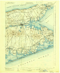 Riverhead New York Historical topographic map, 1:62500 scale, 15 X 15 Minute, Year 1904