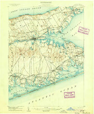 Riverhead New York Historical topographic map, 1:62500 scale, 15 X 15 Minute, Year 1904