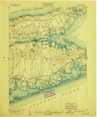 Riverhead New York Historical topographic map, 1:62500 scale, 15 X 15 Minute, Year 1904