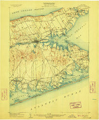 Riverhead New York Historical topographic map, 1:62500 scale, 15 X 15 Minute, Year 1904