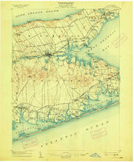 Riverhead New York Historical topographic map, 1:62500 scale, 15 X 15 Minute, Year 1904